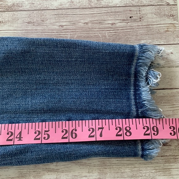 J Brand Maria High Waisted Diversion Destruct Distressed Raw Hem Skinny Jeans - Picture 15 of 16